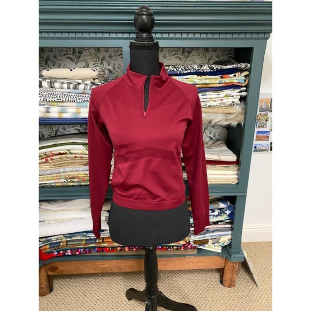 Victoria's Secret Pink Active 1/4 Zip Pullover Crop Top Women's M/L